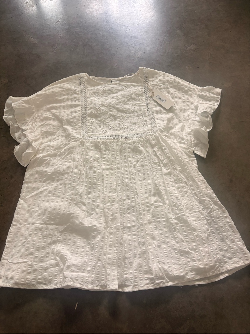 Altar'd State White Eyelet Boho Tunic Dress